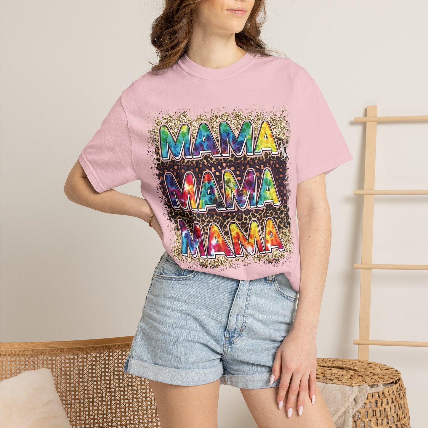 Mama Rainbow Retro Graphic T-Shirt