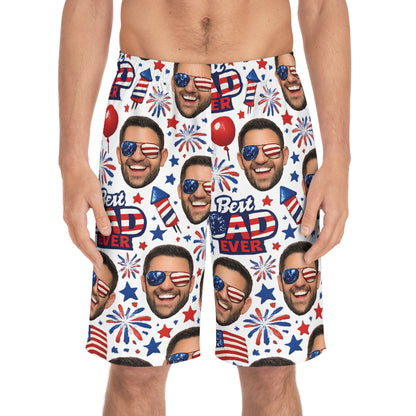 Board Shorts Best Dad Ever 4th of July