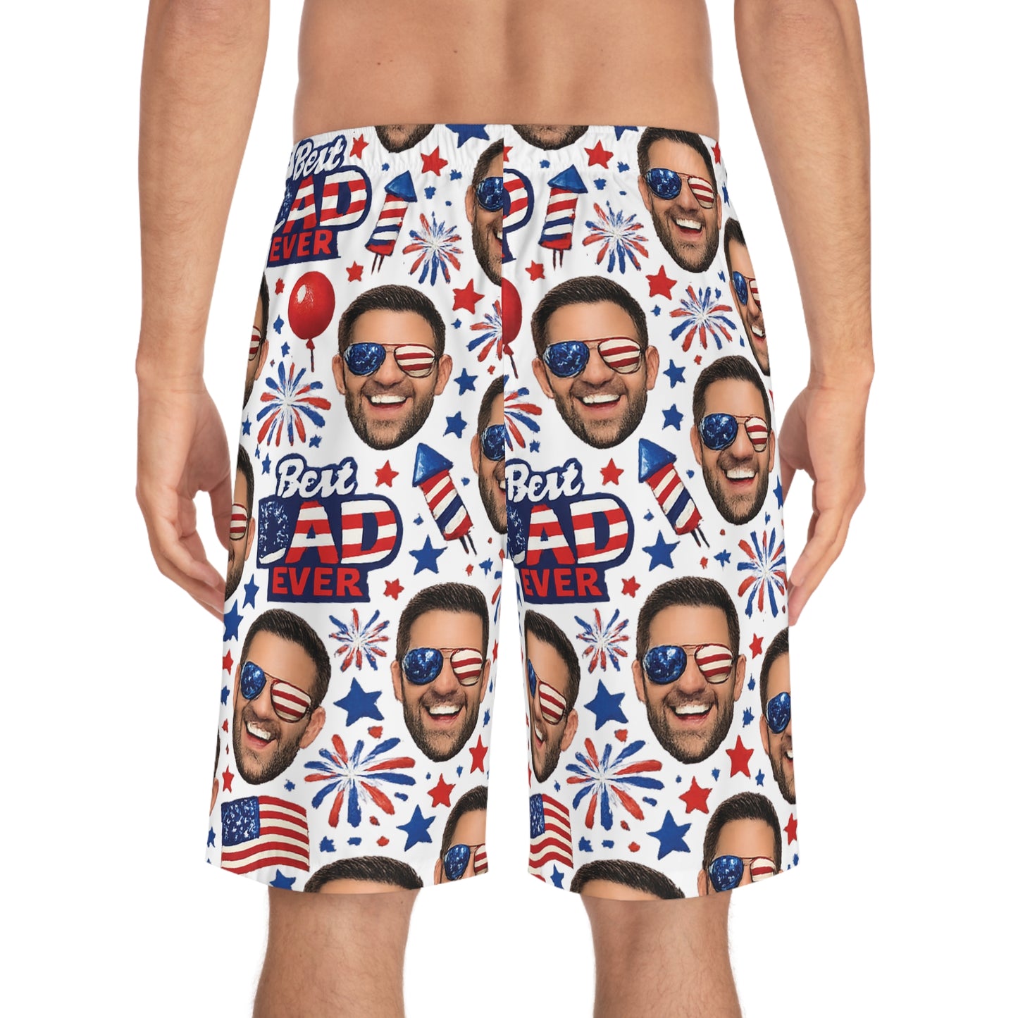 Board Shorts Best Dad Ever 4th of July