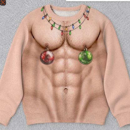 Funny Ugly Christmas Sweater  Festive Holiday Graphic Pullover