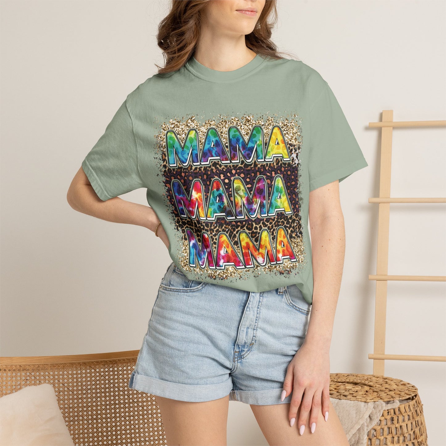 Mama Rainbow Retro Graphic T-Shirt