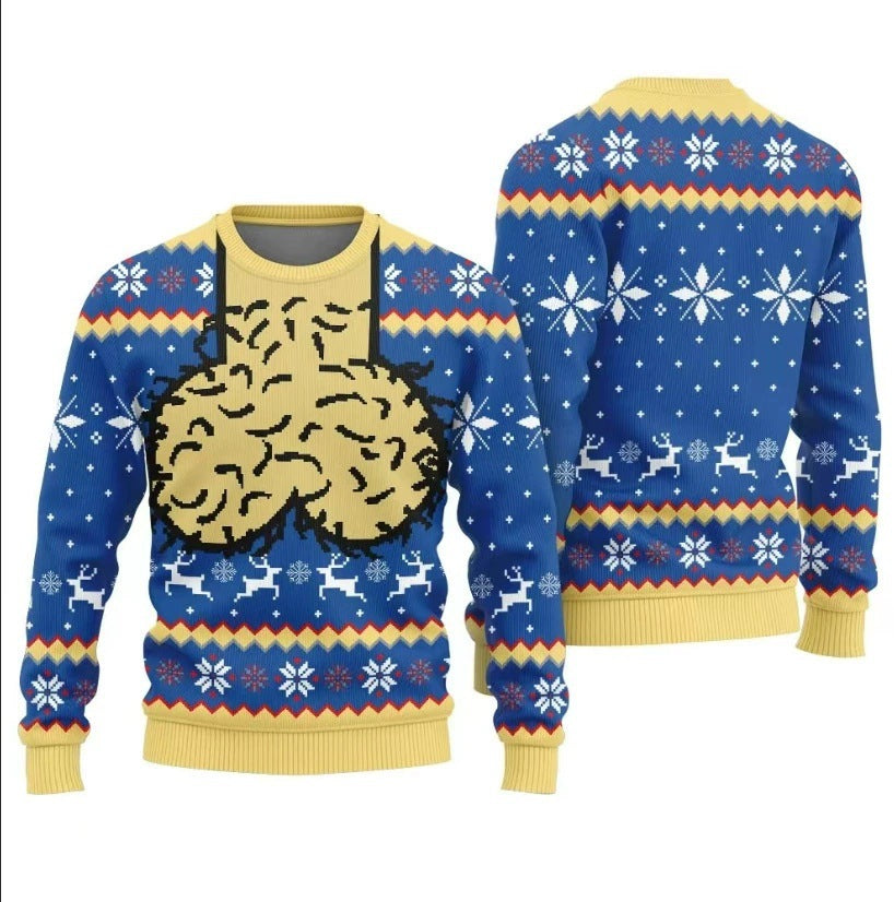 Funny Ugly Christmas Sweater  Festive Holiday Graphic Pullover