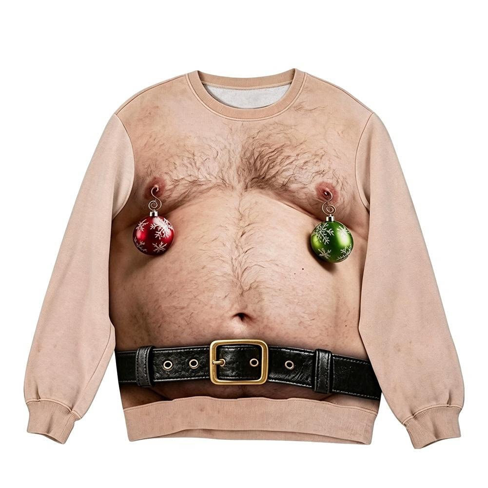 Funny Ugly Christmas Sweater  Festive Holiday Graphic Pullover