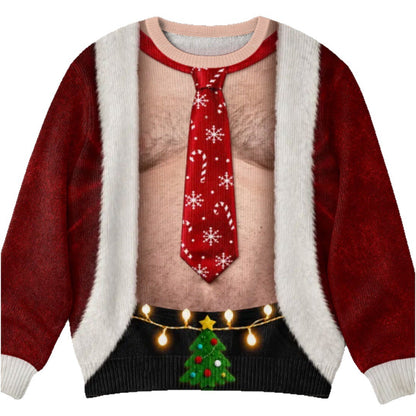 Funny Ugly Christmas Sweater  Festive Holiday Graphic Pullover